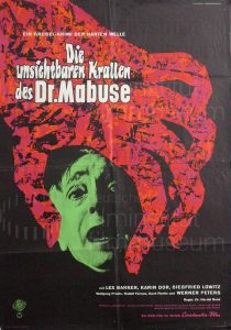 Filmplakat Die unsichtbaren Krallen des Dr. Mabuse